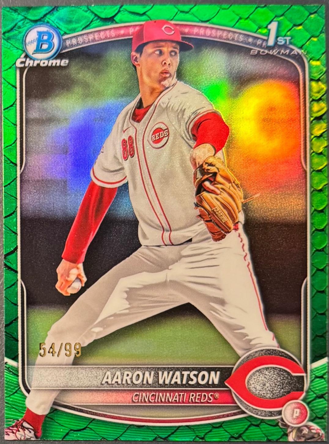 Aaron Watson [Green Reptilian Refractor] #BDC-193