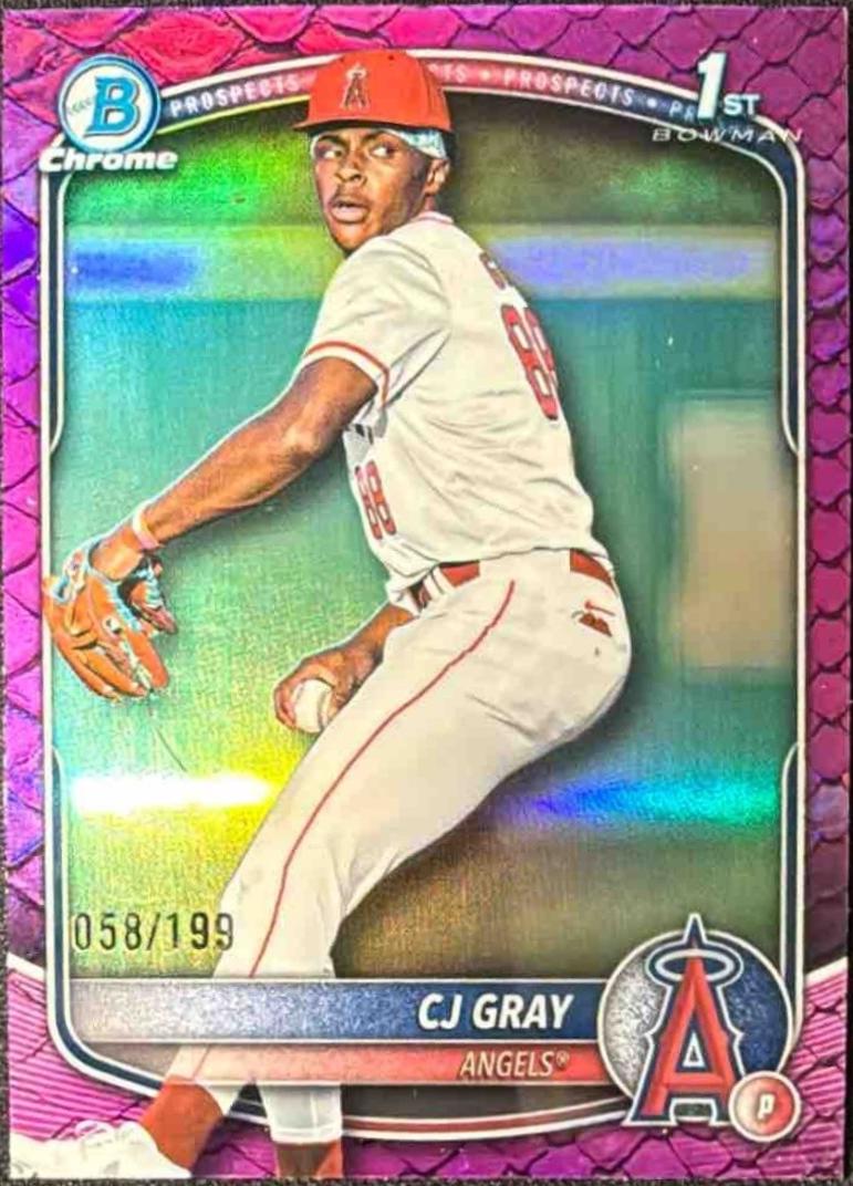 CJ Gray [Fuchsia Reptilian Refractor] #BDC-197