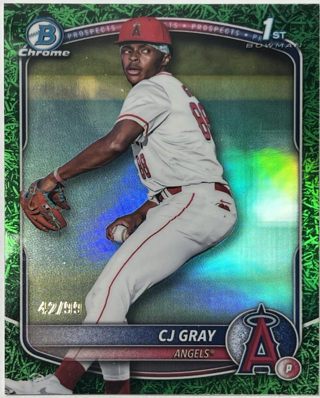 CJ Gray [Green Grass Refractor] #BDC-197