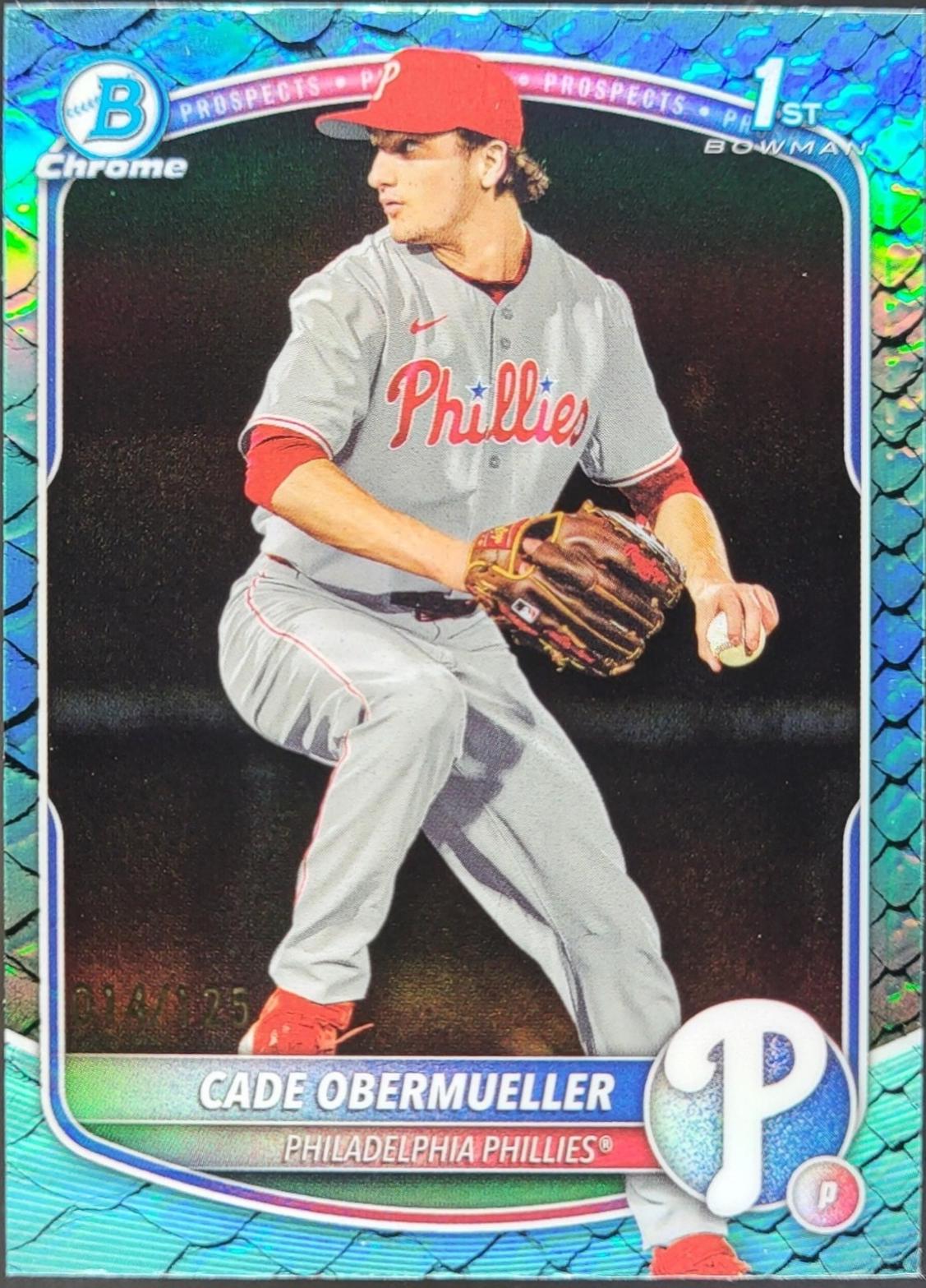 Cade Obermueller [Aqua Reptilian Refractor] #BDC-80