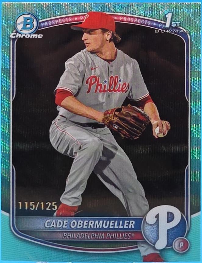 Cade Obermueller [Aqua Wave Refractor] #BDC-80