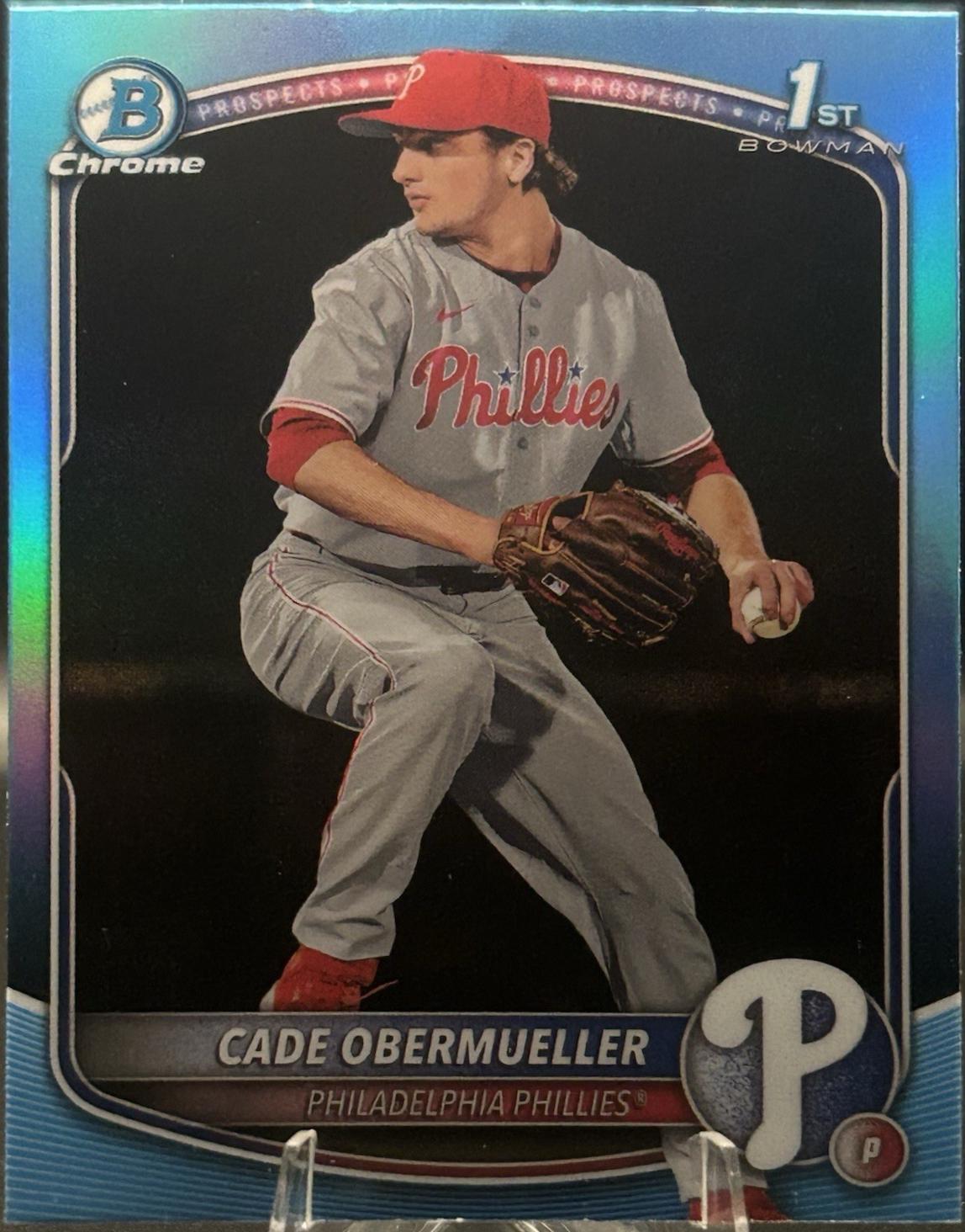 Cade Obermueller [Sky Blue Refractor] #BDC-80