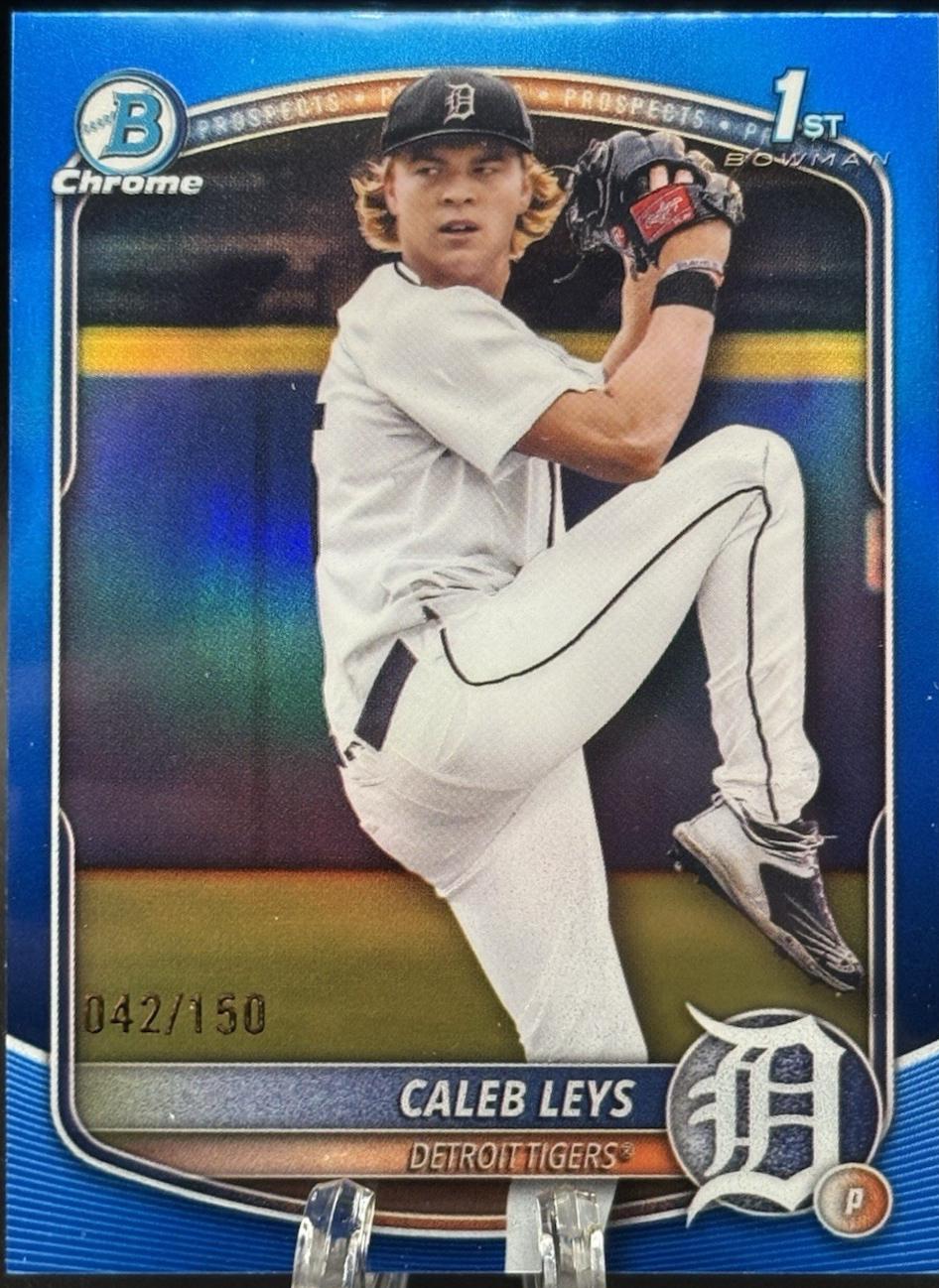 Caleb Leys [Blue Refractor] #BDC-195