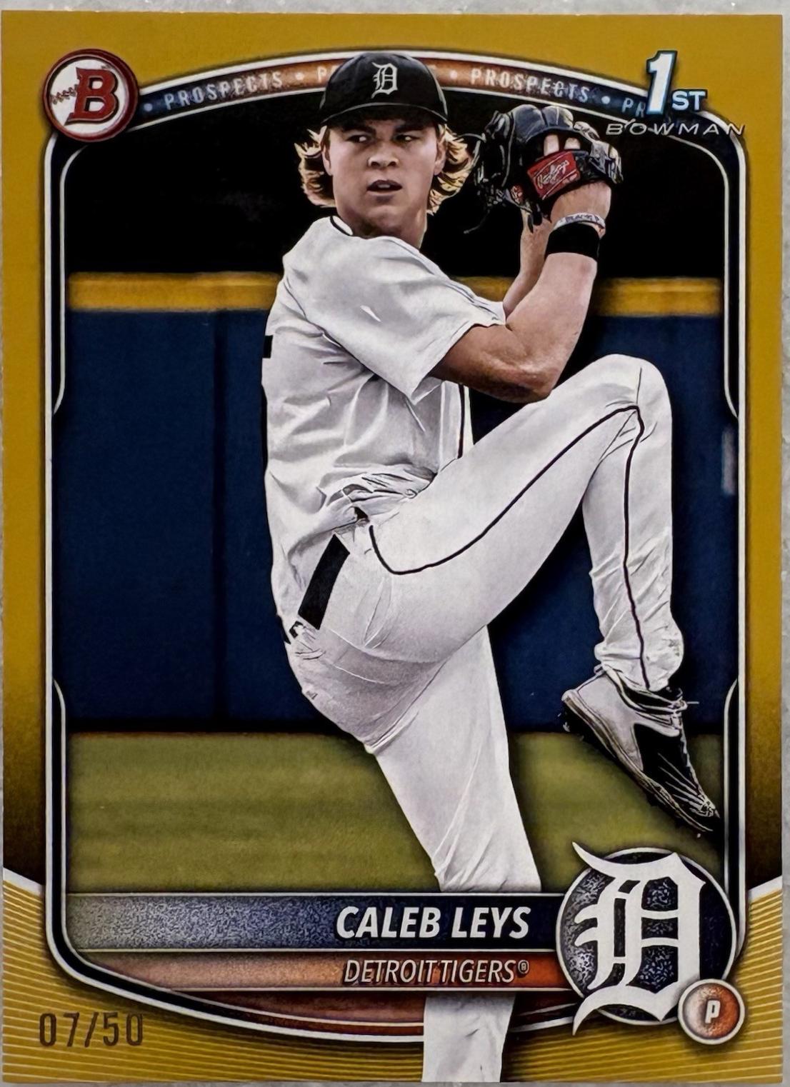 Caleb Leys [Gold Refractor] #BDC-195