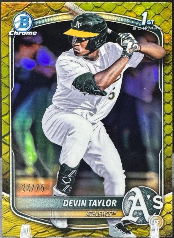 Devin Taylor [Yellow Reptilian Refractor] #BDC-135