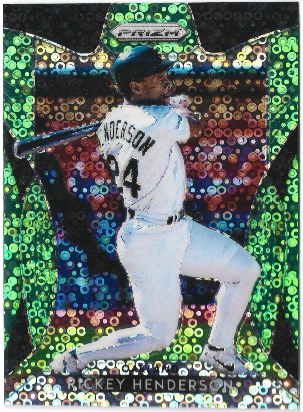 Rickey Henderson [Lime Green Donut Circles Prizm] #241