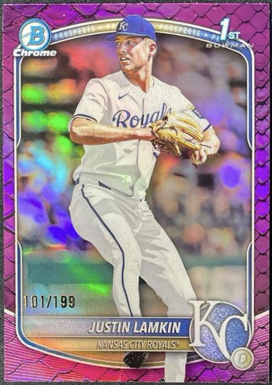Justin Lamkin [Fuchsia Reptilian Refractor] #BDC-62