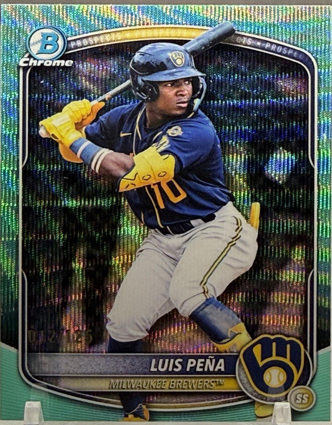 Luis Pena [Aqua Wave Refractor] #BDC-105