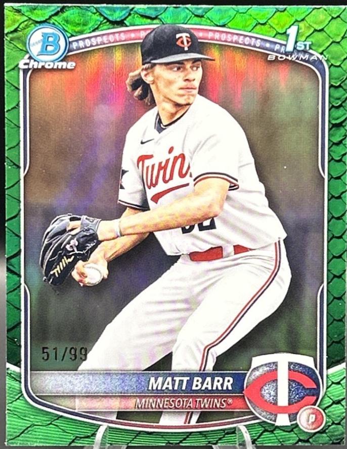 Matt Barr [Green Reptilian Refractor] #BDC-154