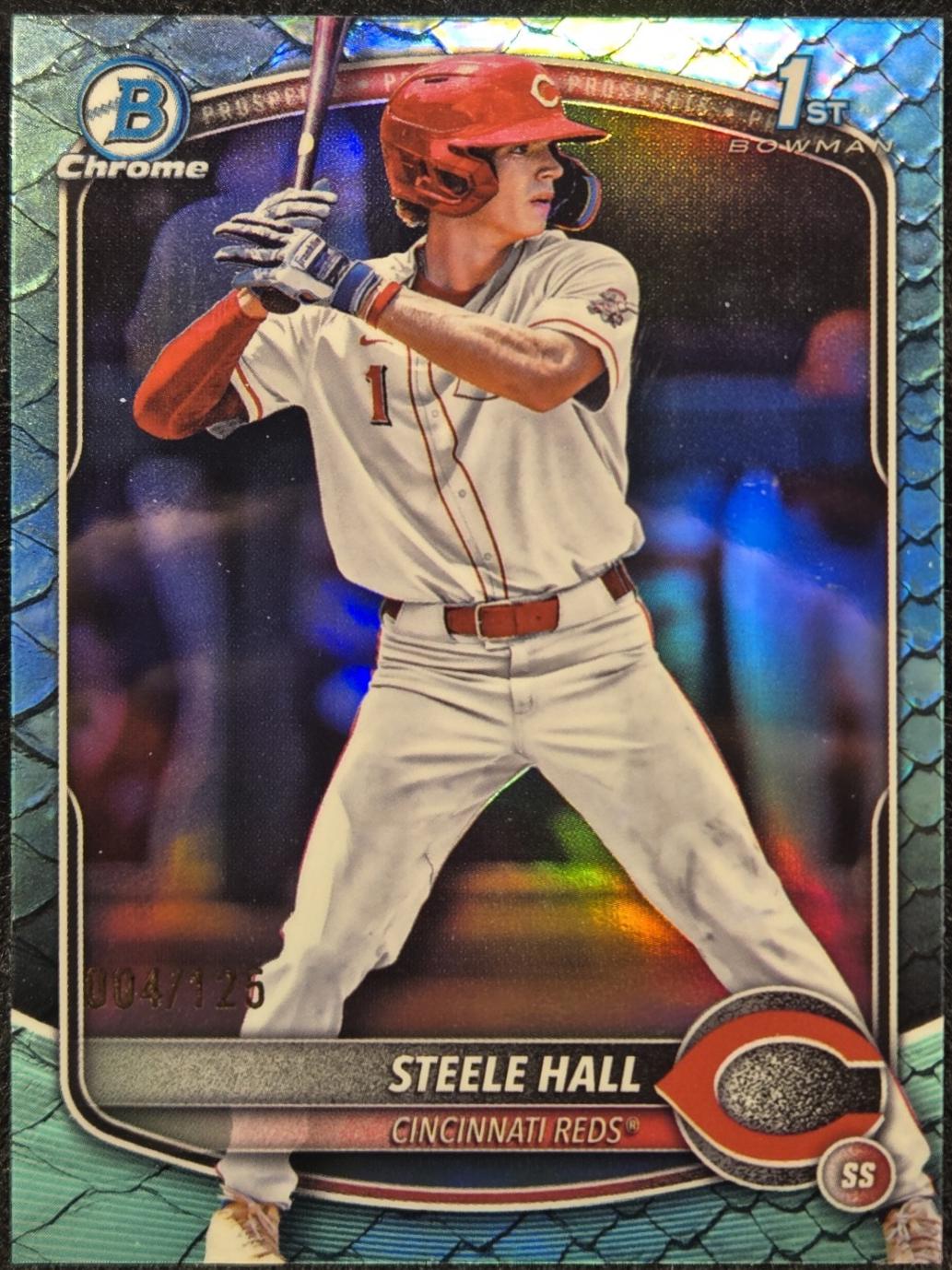 Steele Hall [Aqua Reptilian Refractor] #BDC-20