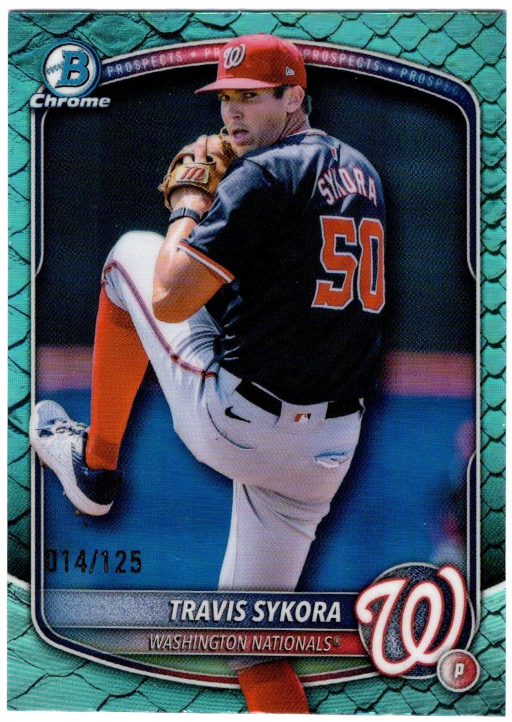Travis Sykora [Aqua Reptilian Refractor] #BDC-137