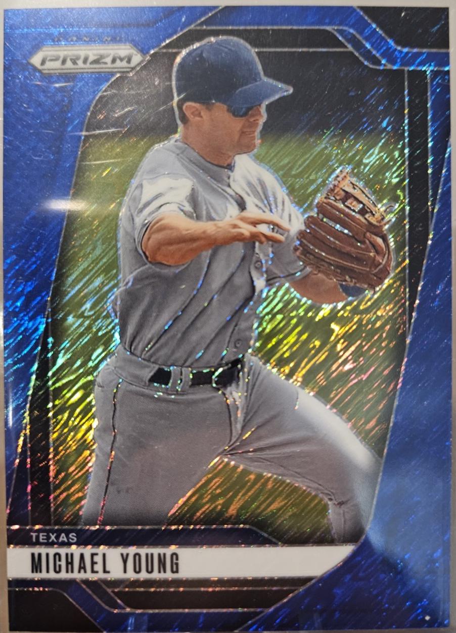Michael Young [Blue Shimmer Prizm] #244