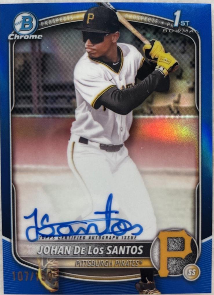 Johan De Los Santos [Blue Refractor] #CPA-JDLS