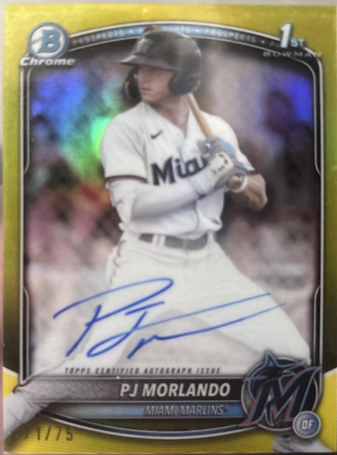 PJ Morlando [Yellow Mojo Refractor] #CPA-PM