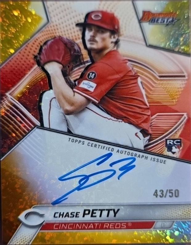 Chase Petty [Gold Mini-Diamond Refractor] #B25-CP