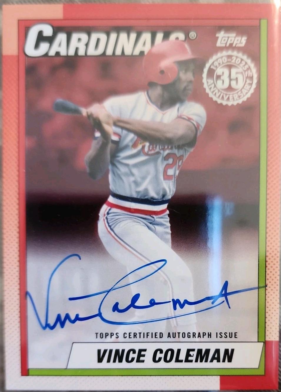 Vince Coleman [Red] #90A-VC