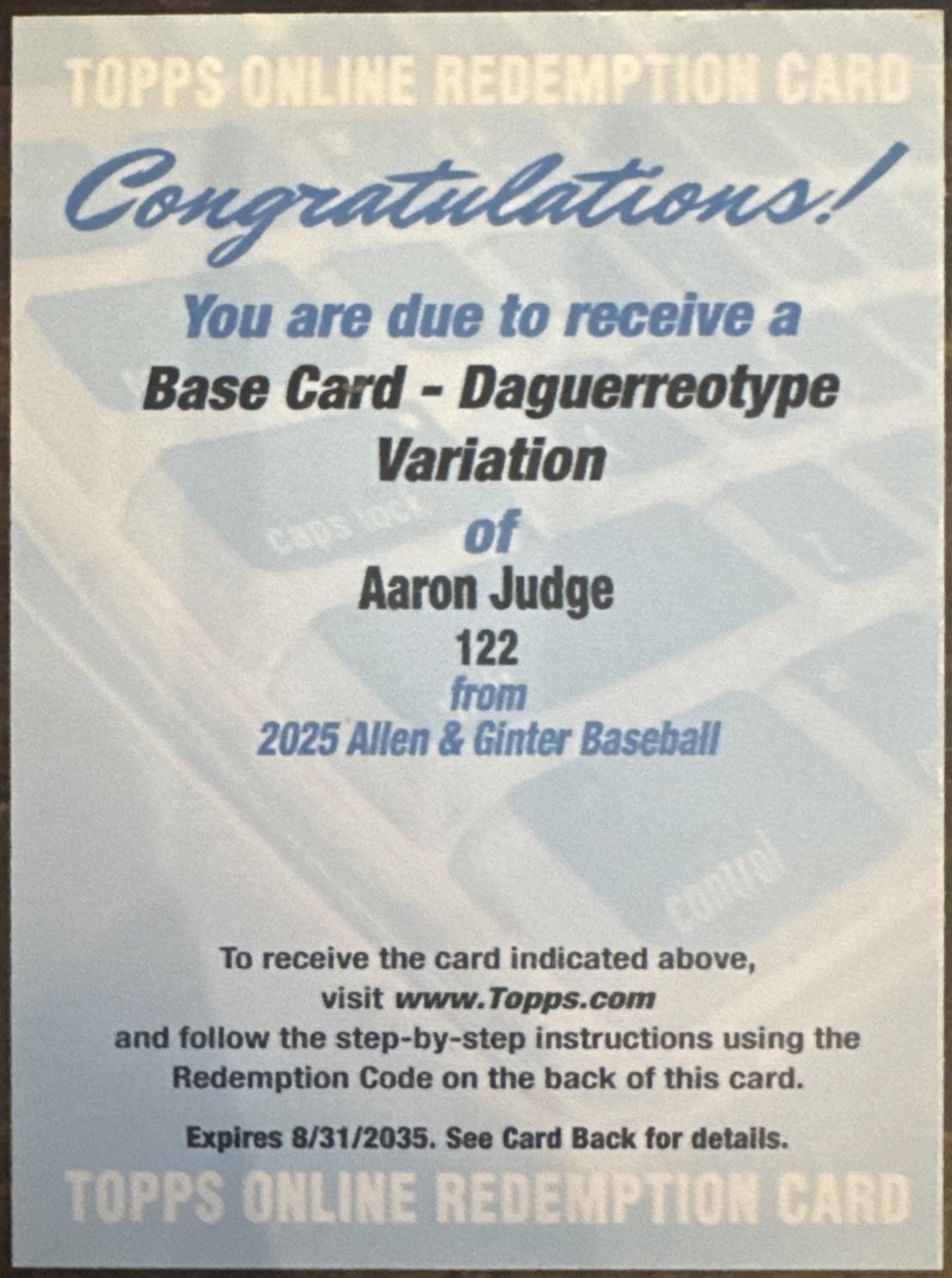Aaron Judge [Daguerreotype Variation] #122