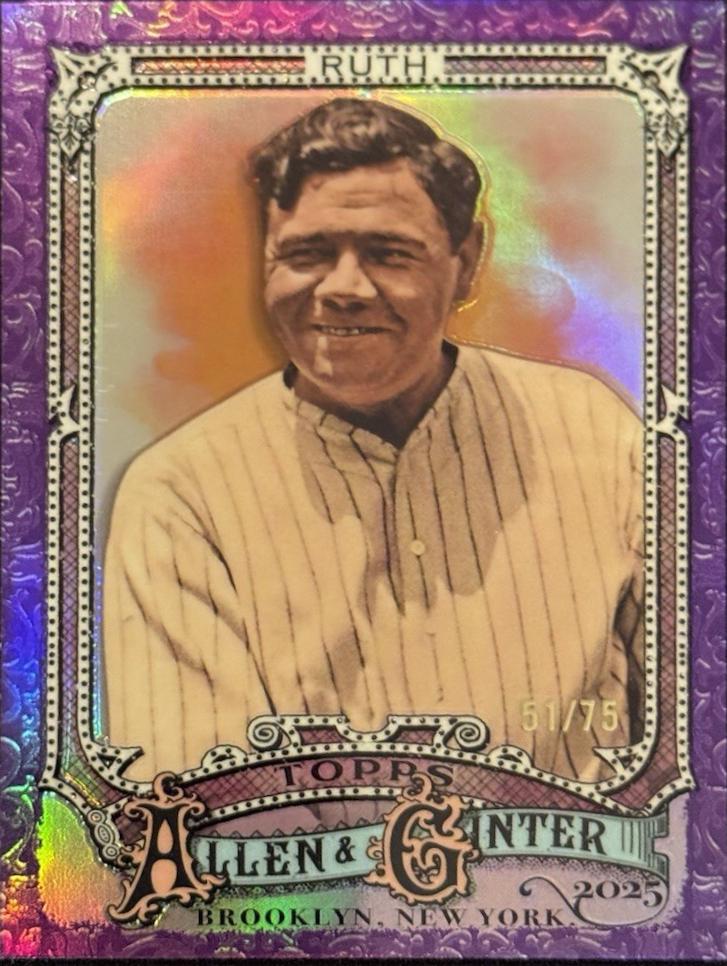Babe Ruth [Purple Refractor Chrome Variation] #28