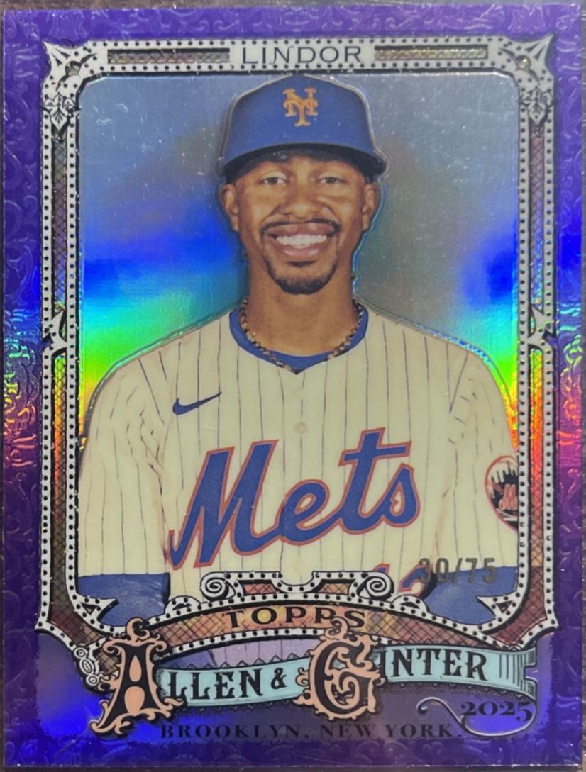 Francisco Lindor [Purple Refractor Chrome Variation] #110