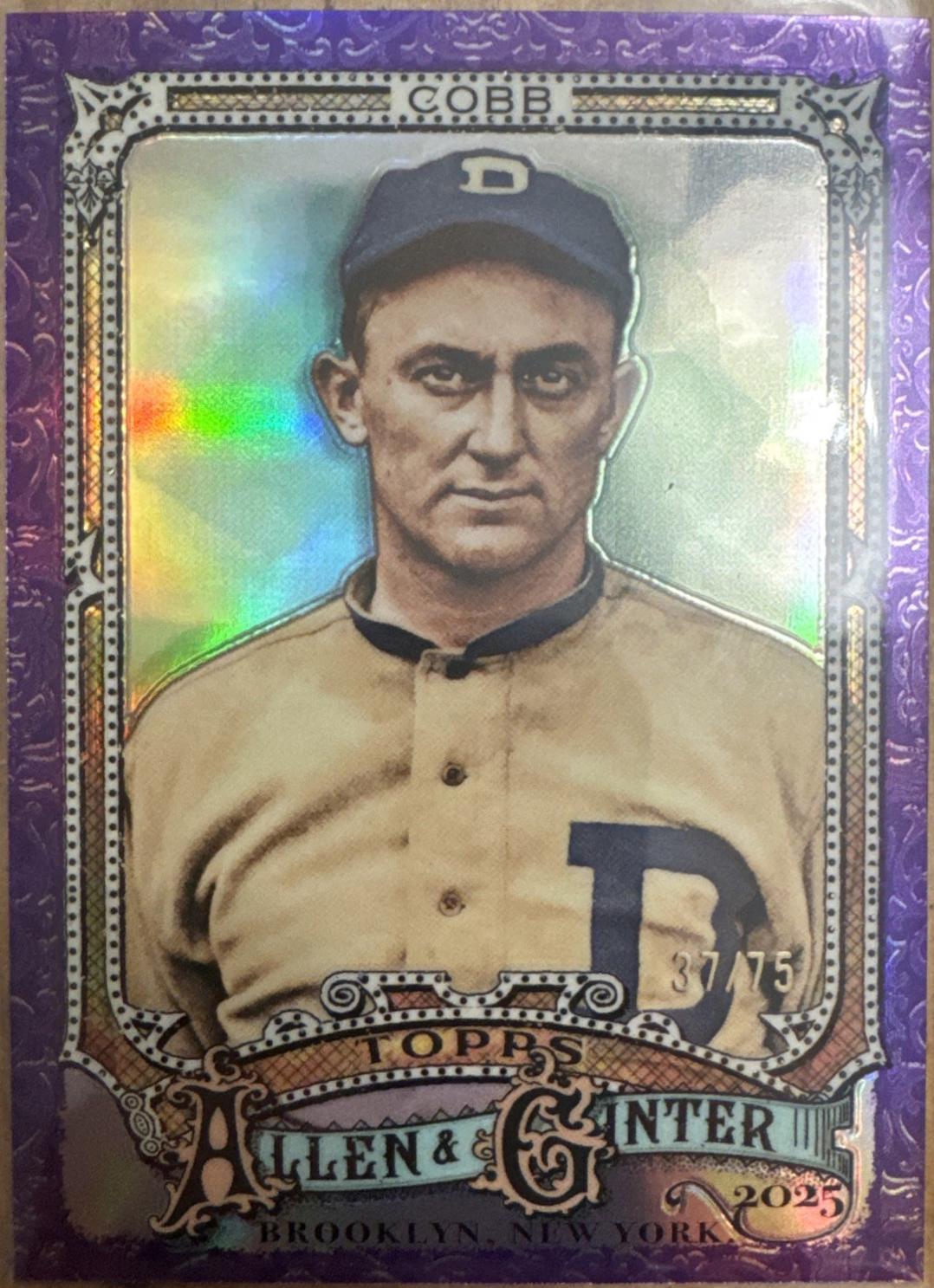 Ty Cobb [Purple Refractor Chrome Variation] #55