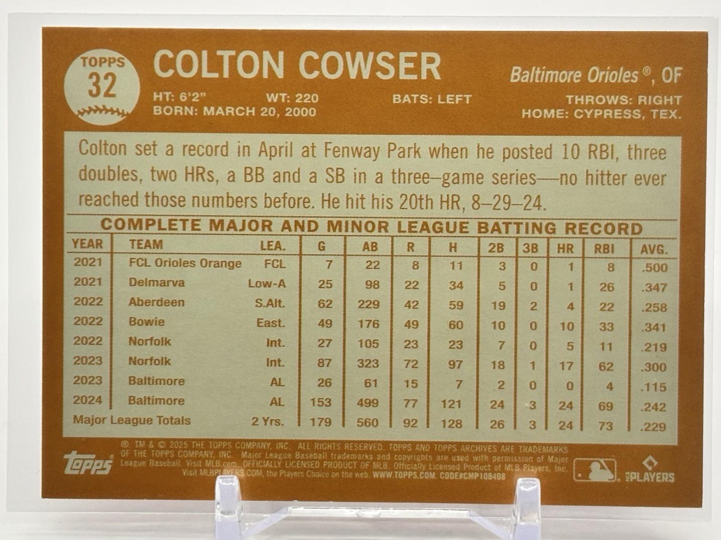 Colton Cowser [Red] #32