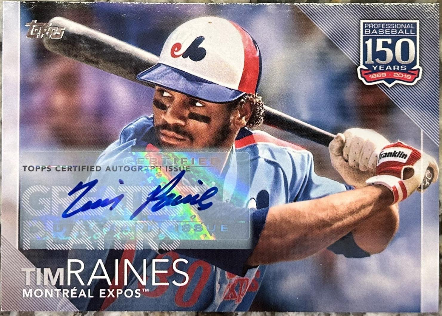 Tim Raines [Autograph] #150-41