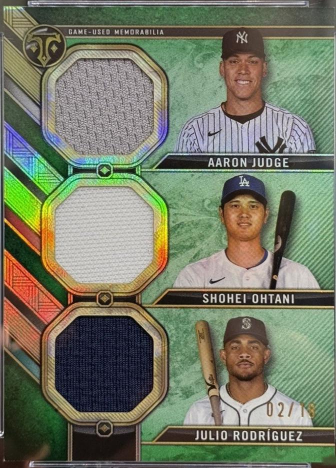 Julio Rodriguez / Shohei Ohtani / Aaron Judge [Emerald] #RCC-JOR
