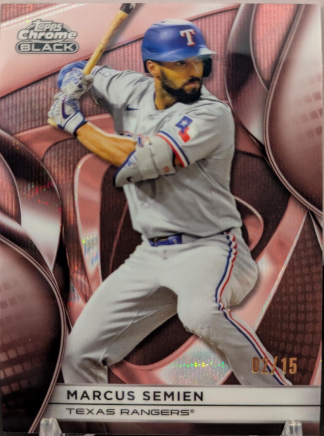 Marcus Semien [Rose Gold Wave Refractor] #124