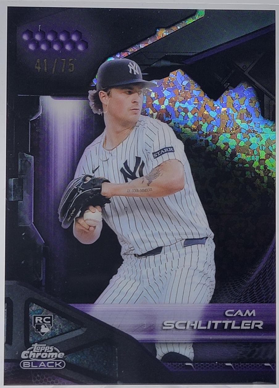 Cam Schlittler [Purple Mini-Diamond Refractor] #98