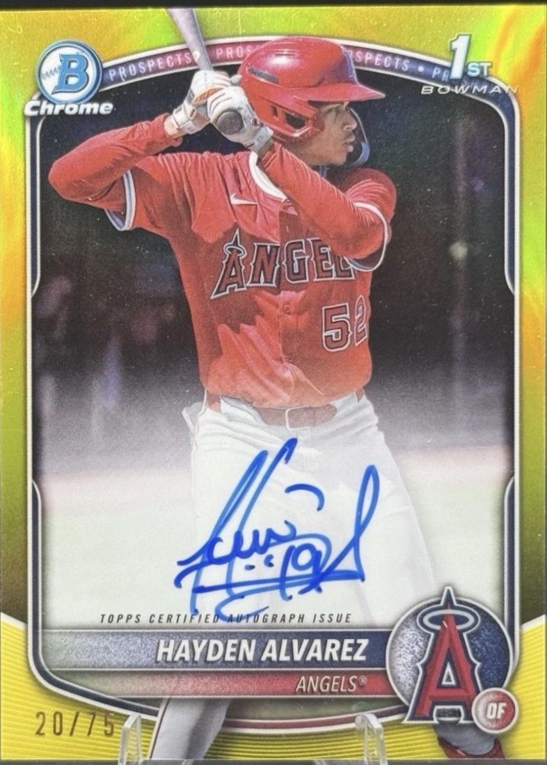 Hayden Alvarez [Yellow Mojo Refractor] #CPA-HA
