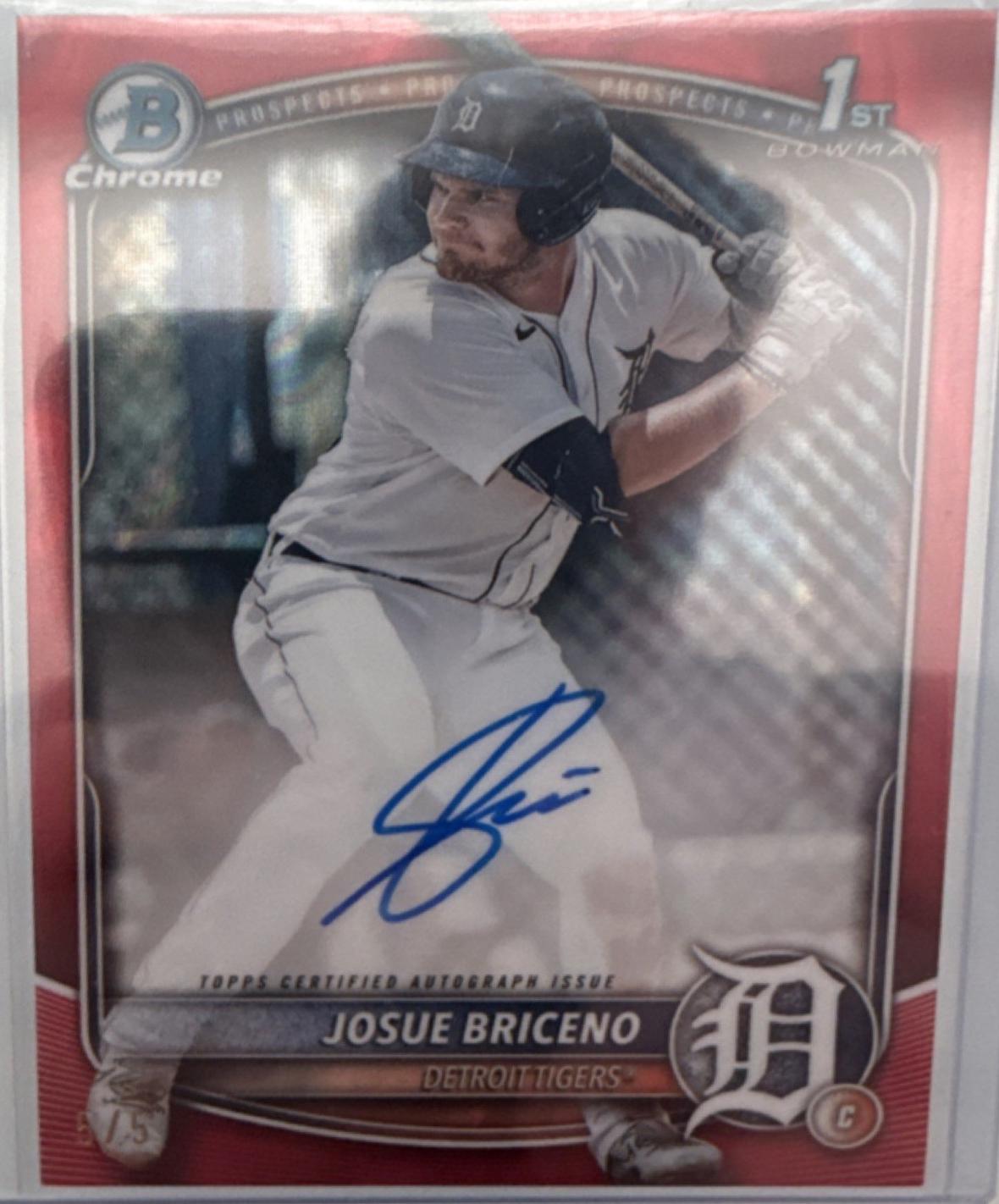 Josue Briceno [Red X-Fractor] #CPA-JB
