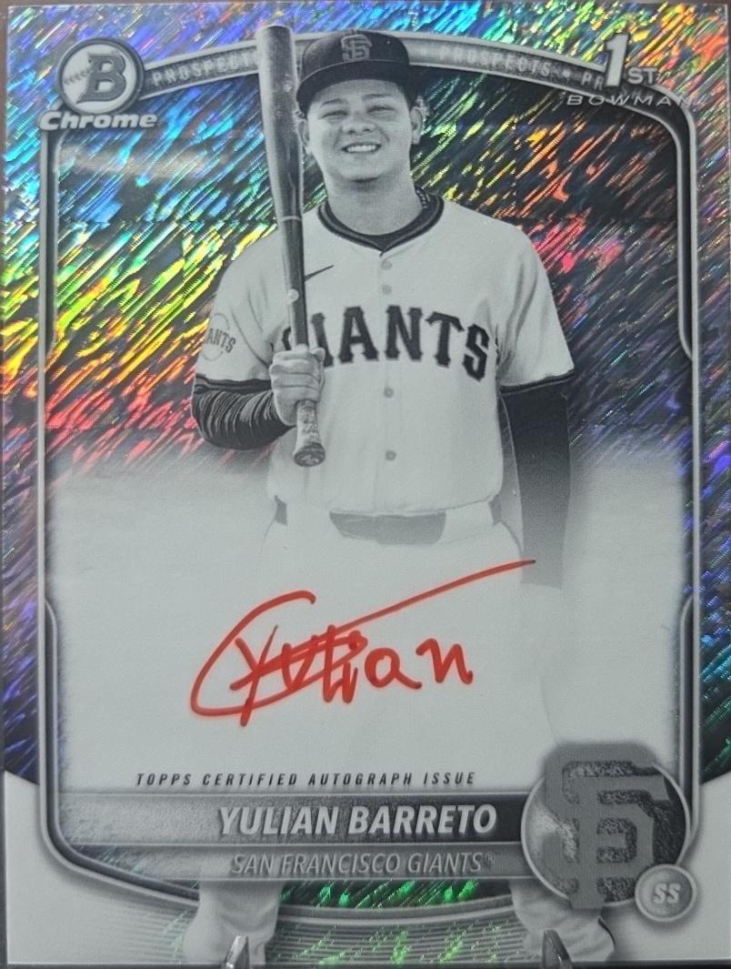 Yulian Barreto [Black White Shimmer Refractor] #CPA-YU