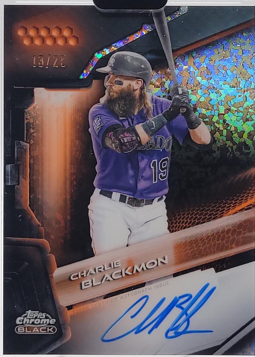 Charlie Blackmon [Orange Mini-Diamond Refractor] #CBA-CBL