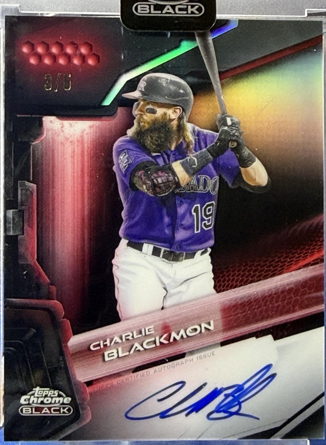 Charlie Blackmon [Red Refractor] #CBA-CBL