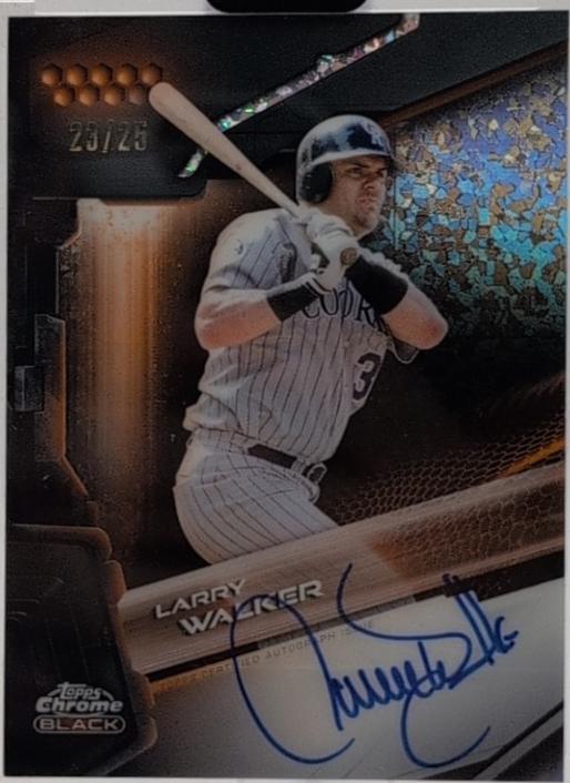 Larry Walker [Orange Refractor] #CBA-LWA
