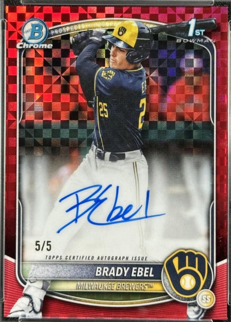 Brady Ebel [Red X-Fractor] #CPA-BE