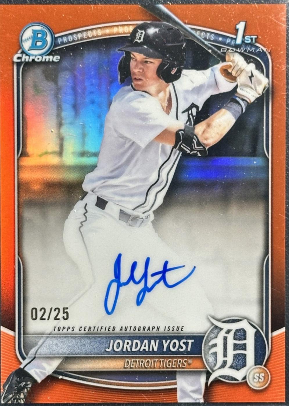 Jordan Yost [Orange Refractor] #CPA-JY