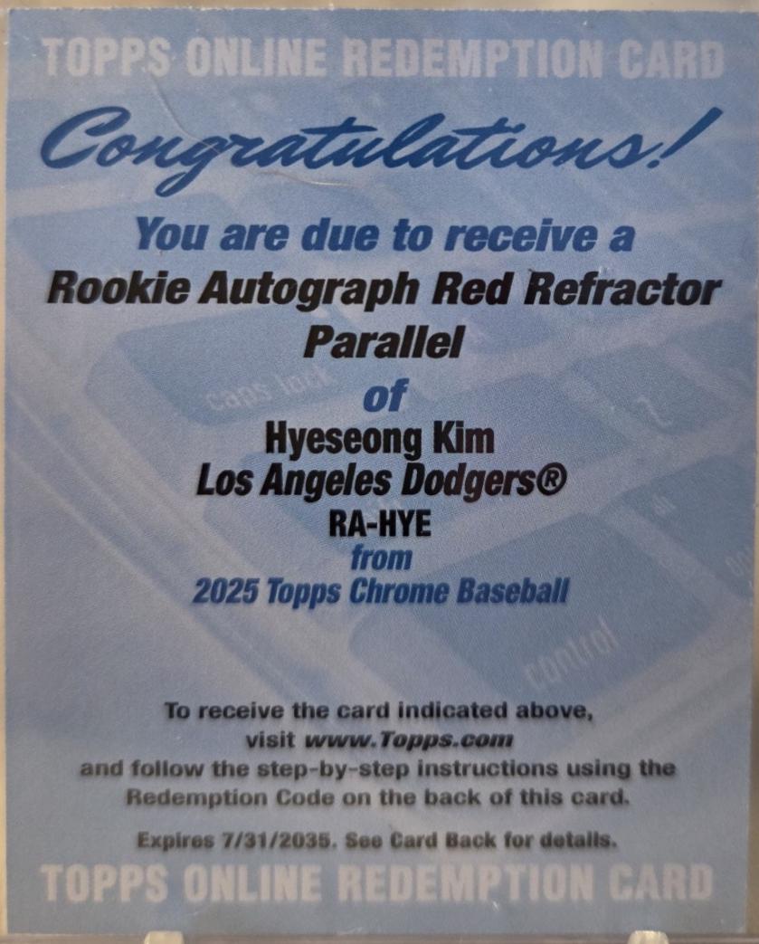 Hyeseong Kim [Red Refractor] #RA-HYE