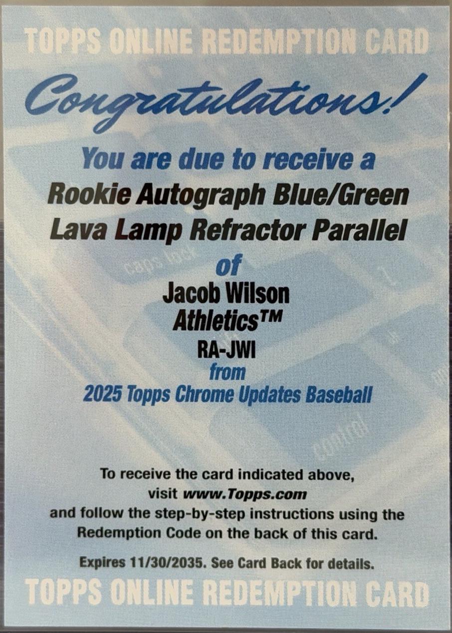 Jacob Wilson [Green Sapphire] #RA-JWI