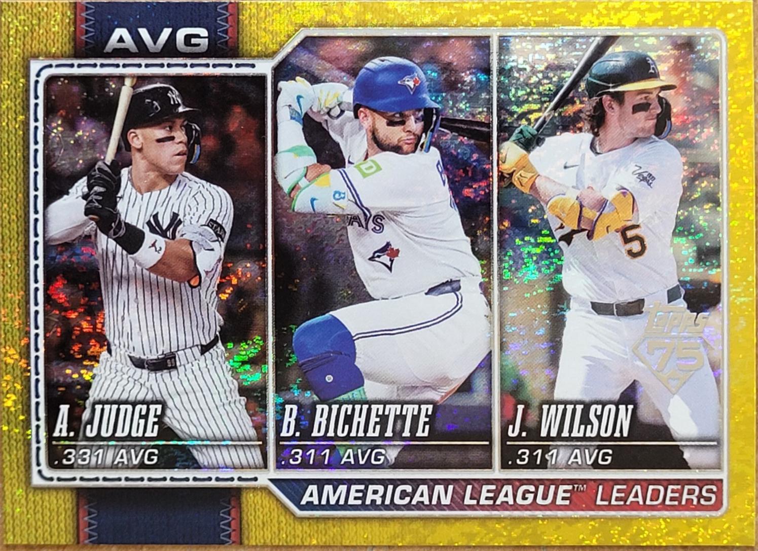 American League Leaders Avg [Yellow Holo] #204