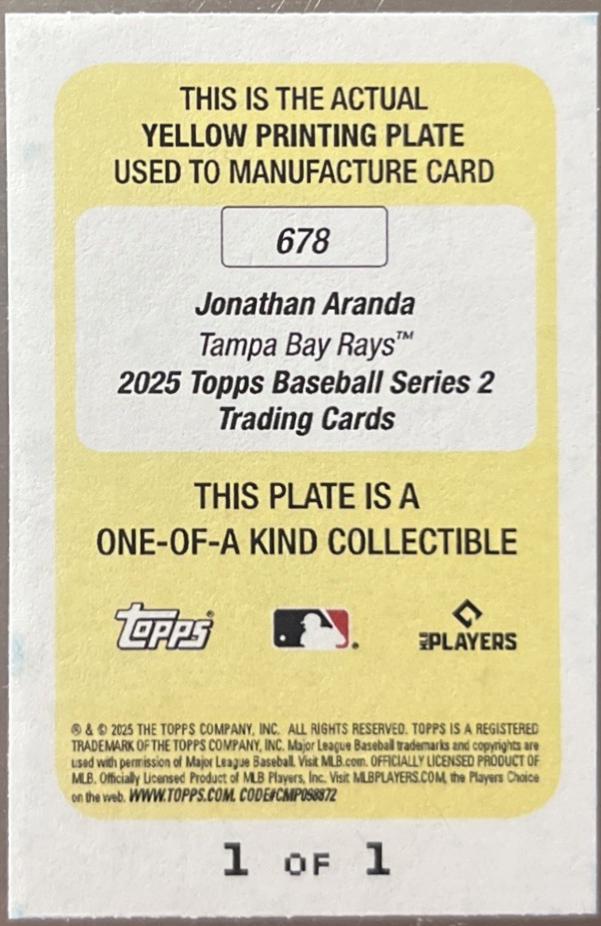 Jonathan Aranda [Printing Plate] #678