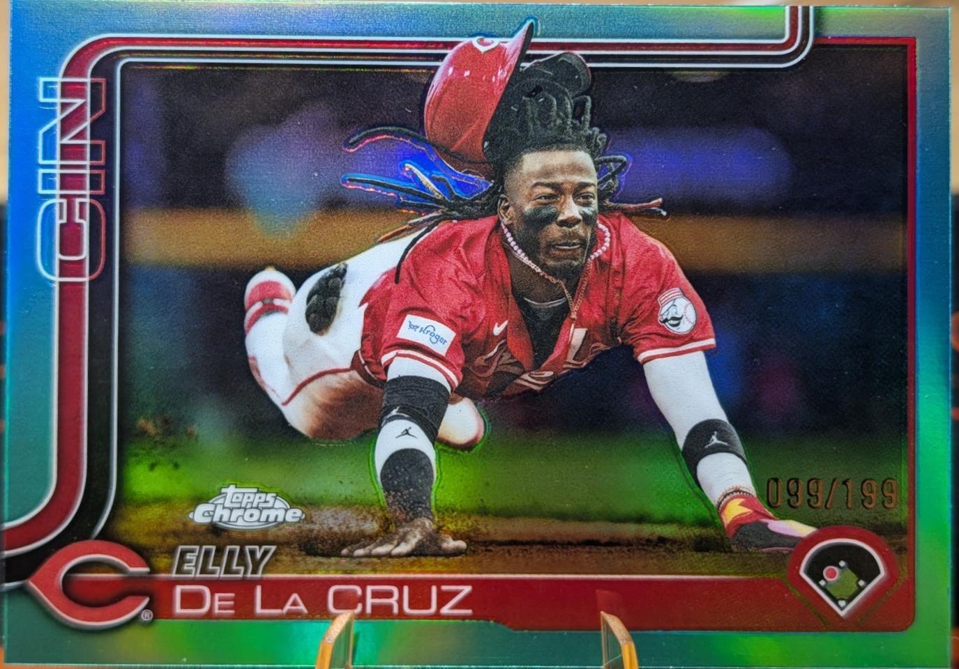 Elly De La Cruz [Aqua Wave Refractor] #USC189
