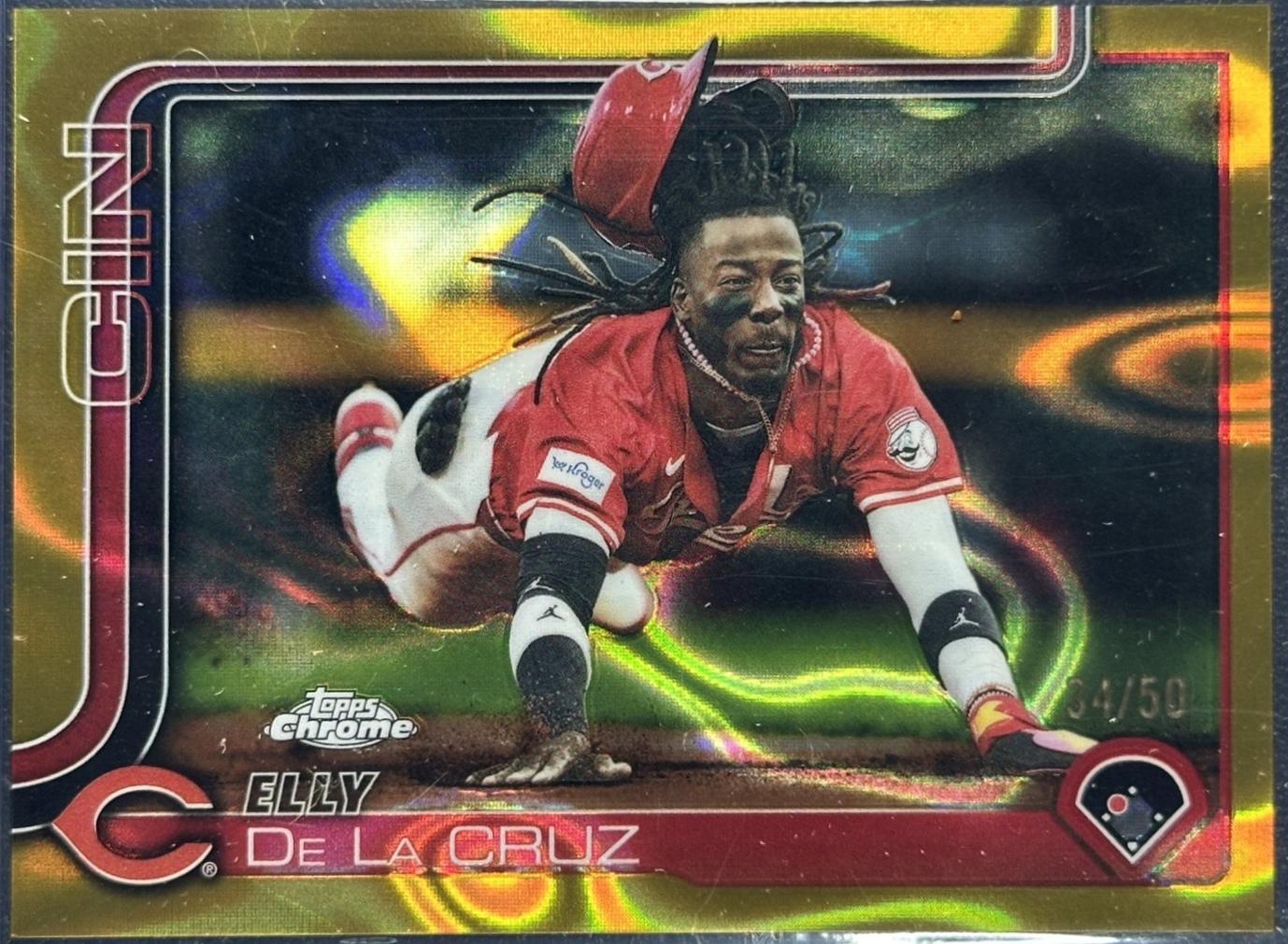 Elly De La Cruz [Gold Lava Refractor] #USC189