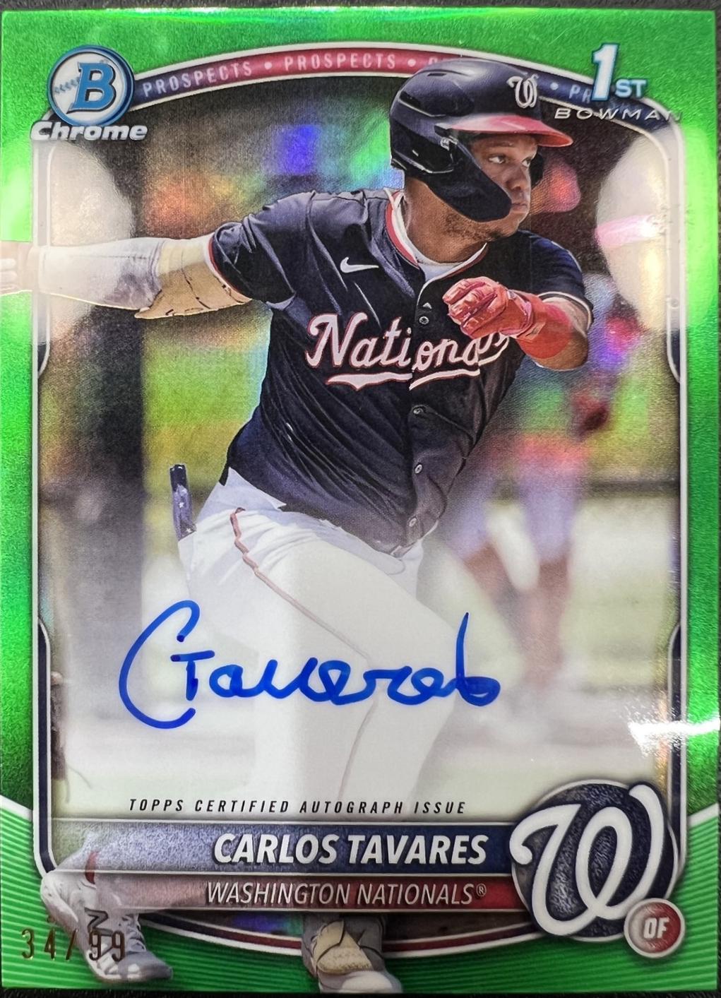 Carlos Tavares [Green Refractor] #CPA-CT
