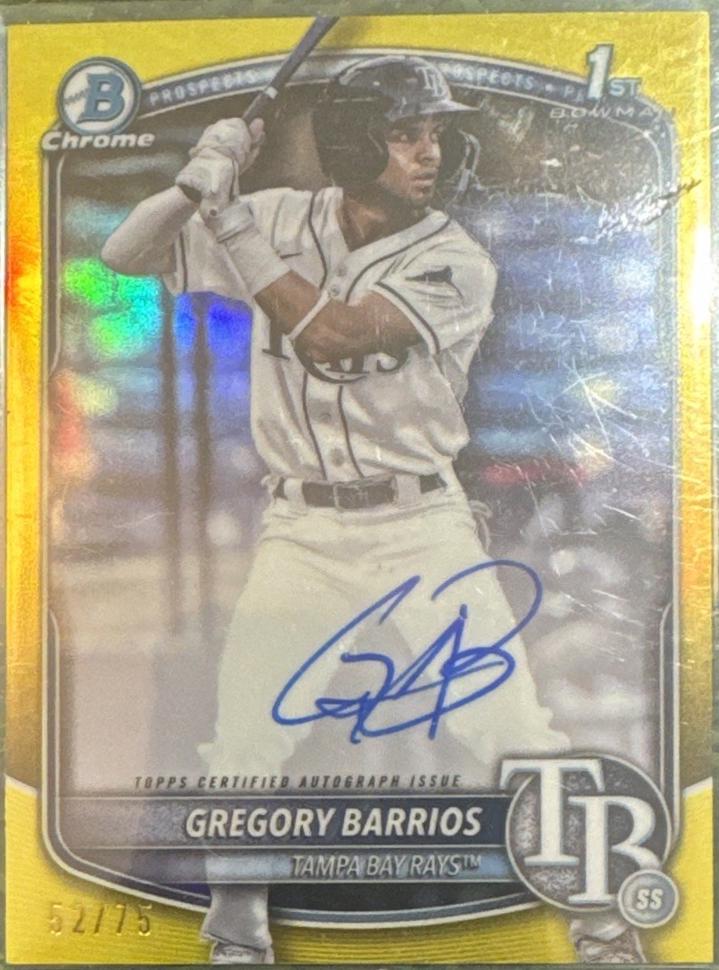 Gregory Barrios [Yellow Mojo Refractor] #CPA-GB