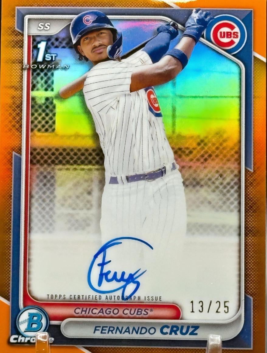 Humberto Cruz [Orange Shimmer Refractor] #CPA-HC