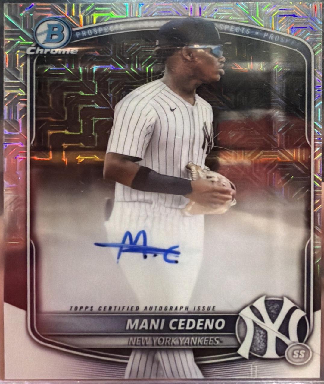 Mani Cedeno [Yellow Mojo Refractor] #CPA-MCE