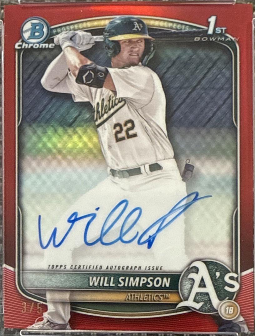 Will Simpson [Red Mojo Refractor] #CPA-WSI