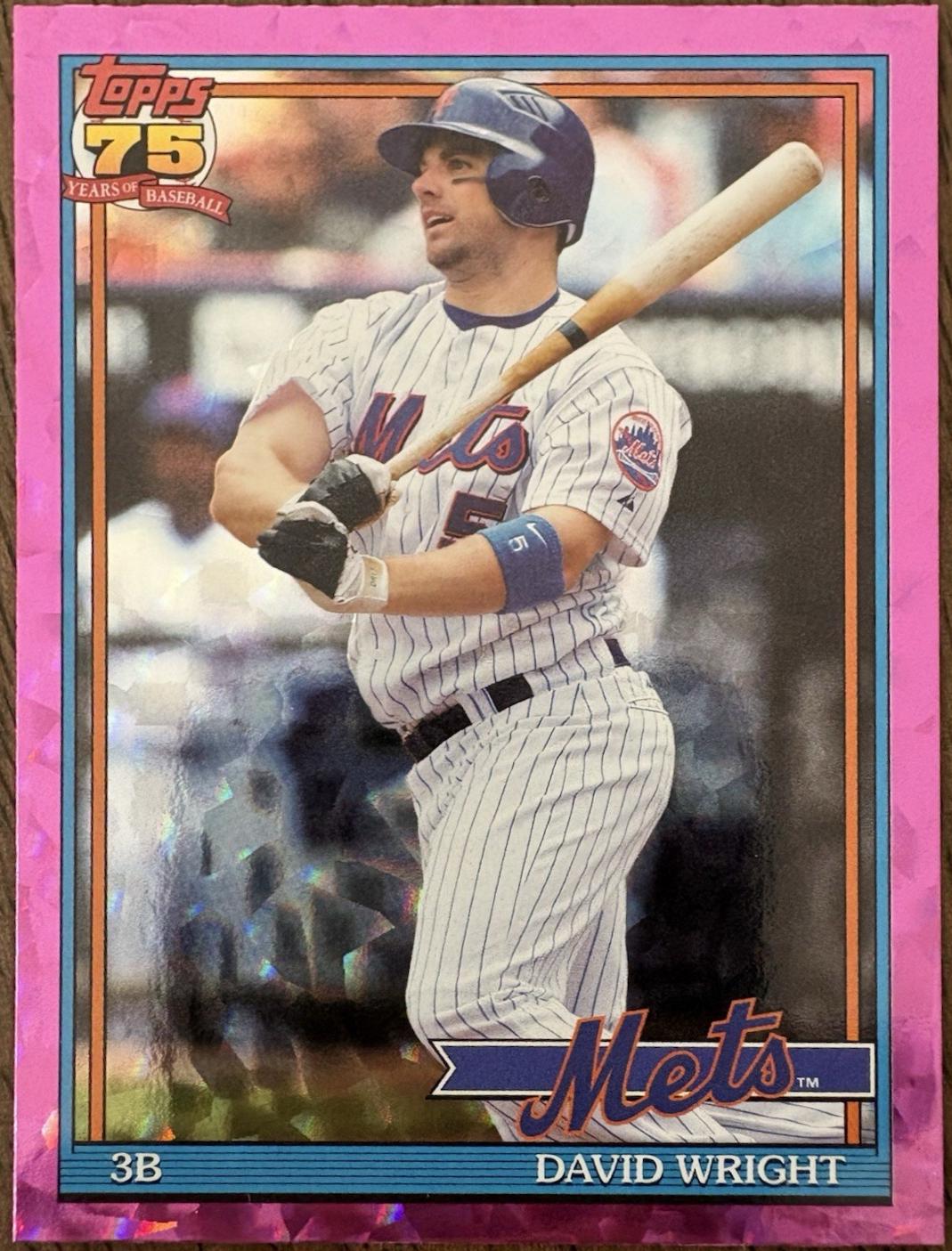 David Wright [Pink Crackleboard Foil] #T91-66