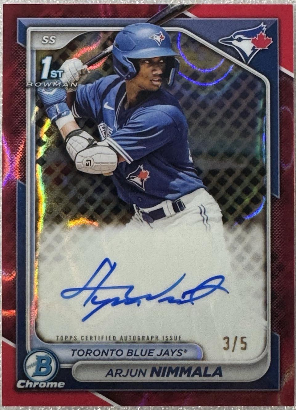 Arjun Nimmala [Red Lava Refractor] #CPA-AN
